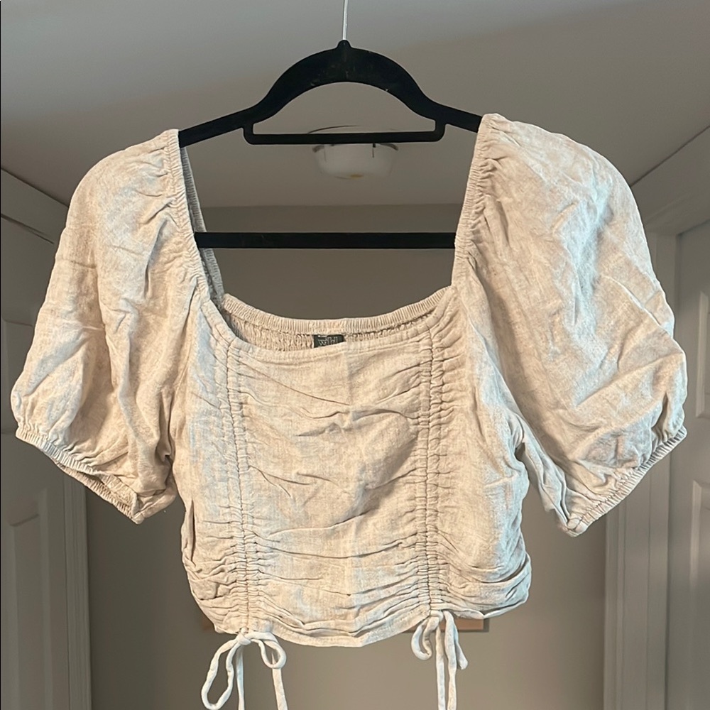 Wild Fable by Target linen blend Crop Top
